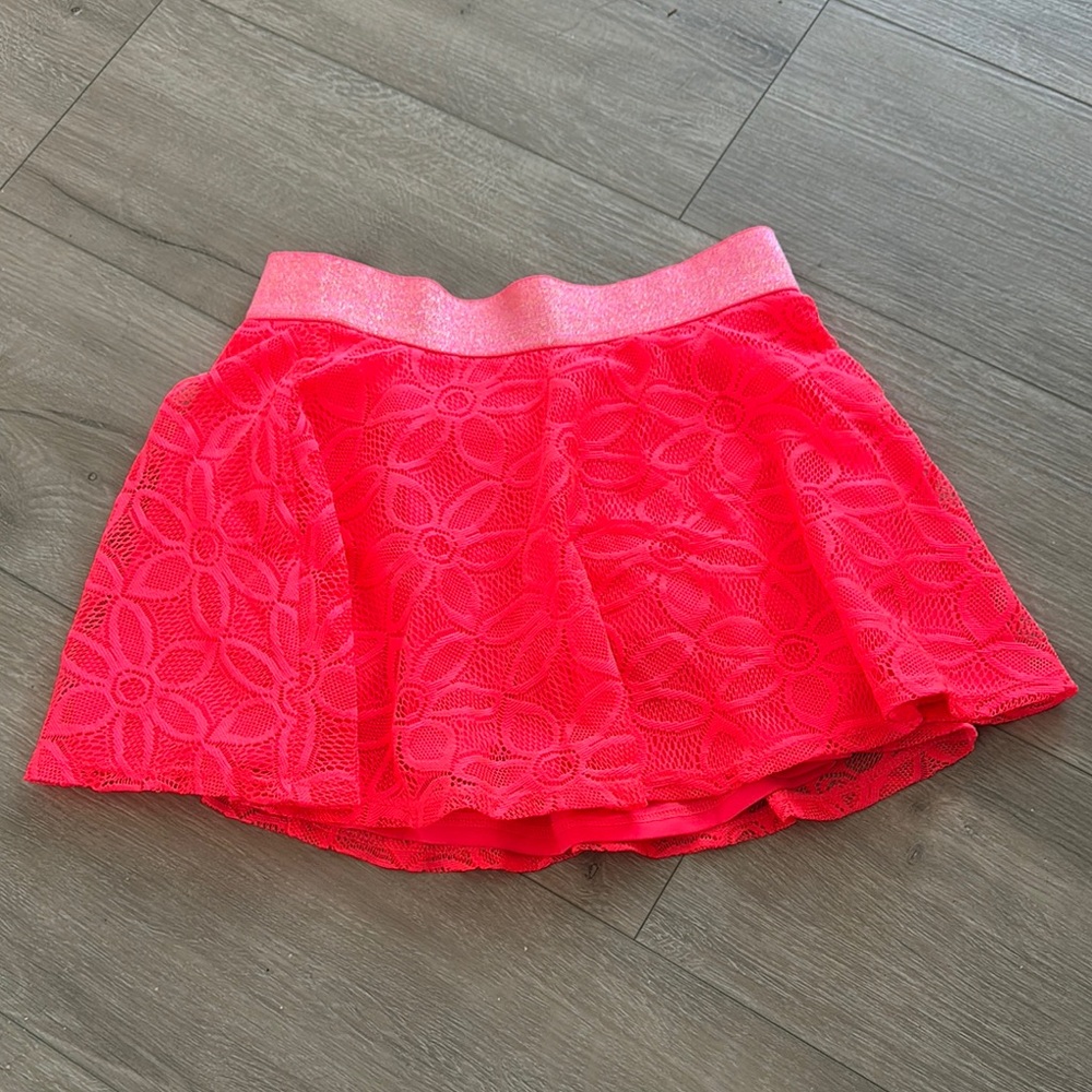 Justice Brand New Floral Lace Pink Skort Size 10